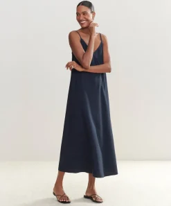 Jenni Kayne Riviera Slip Dress Navy Outlet