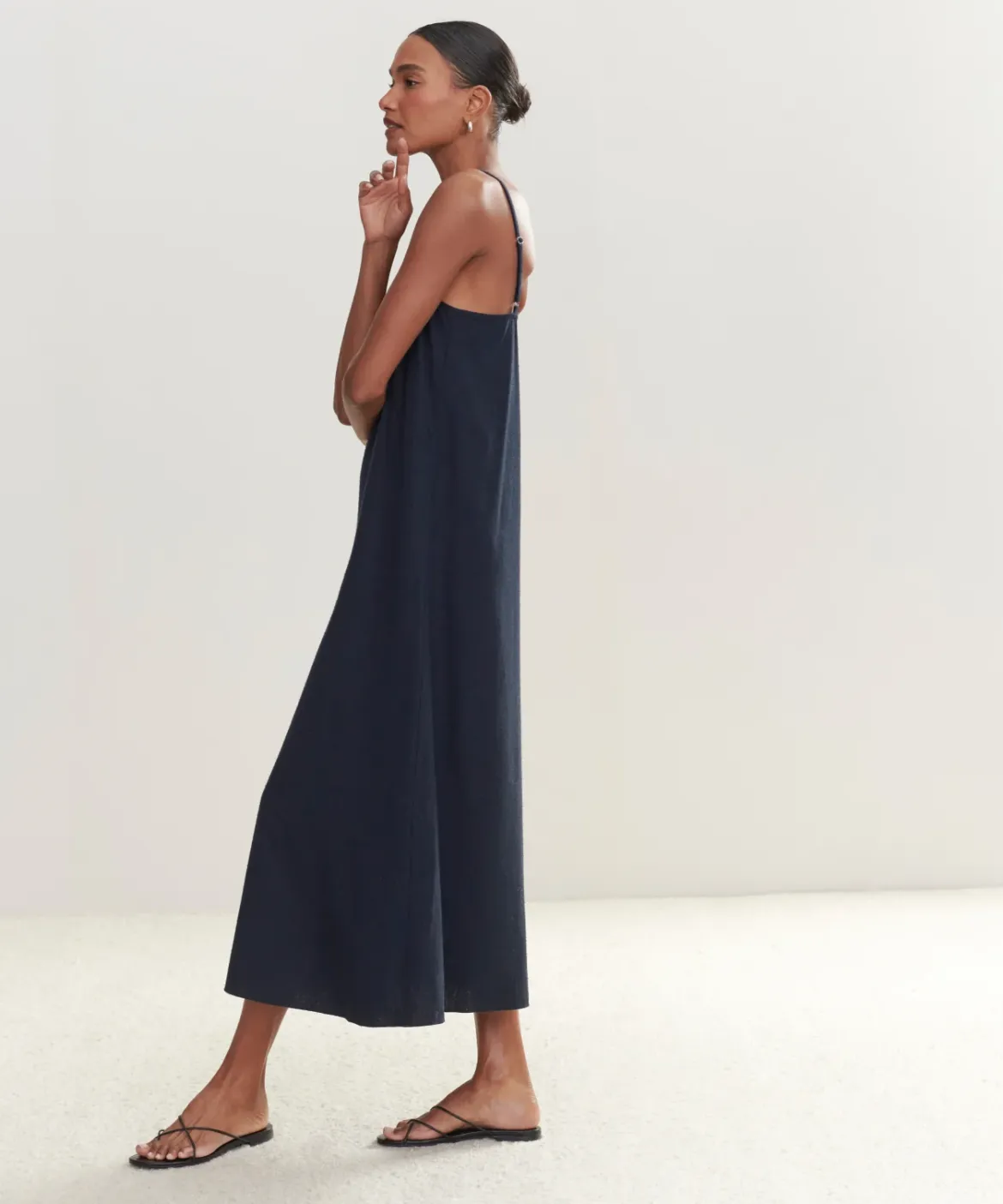 Jenni Kayne Riviera Slip Dress Navy Outlet