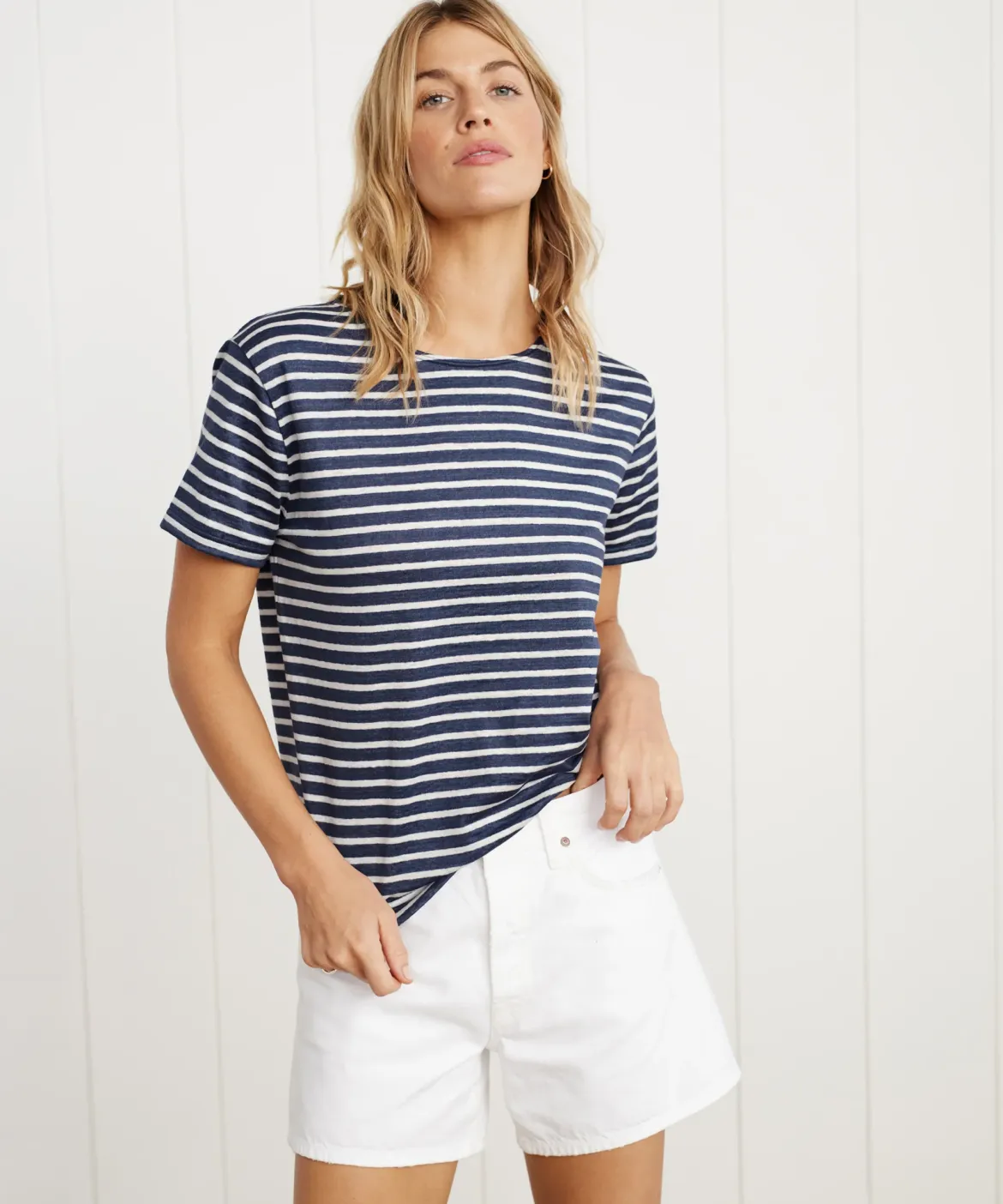 Jenni Kayne Rue Striped Tee White Stripe Fashion