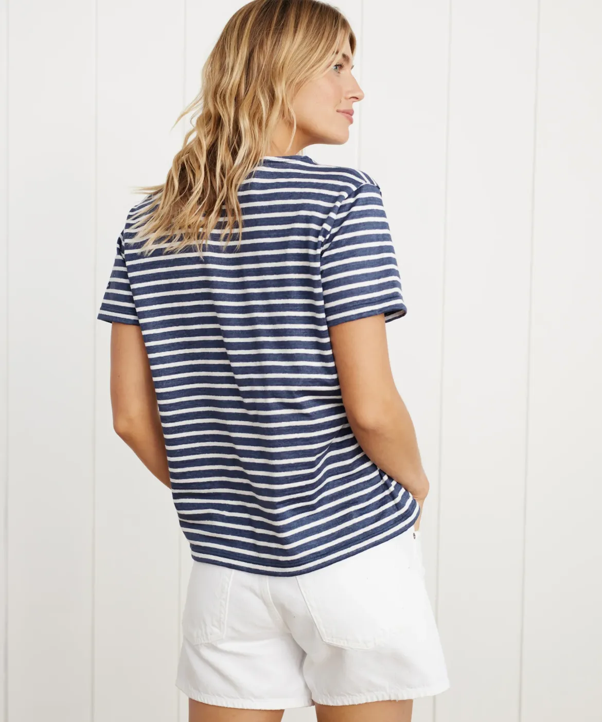Jenni Kayne Rue Striped Tee White Stripe Fashion