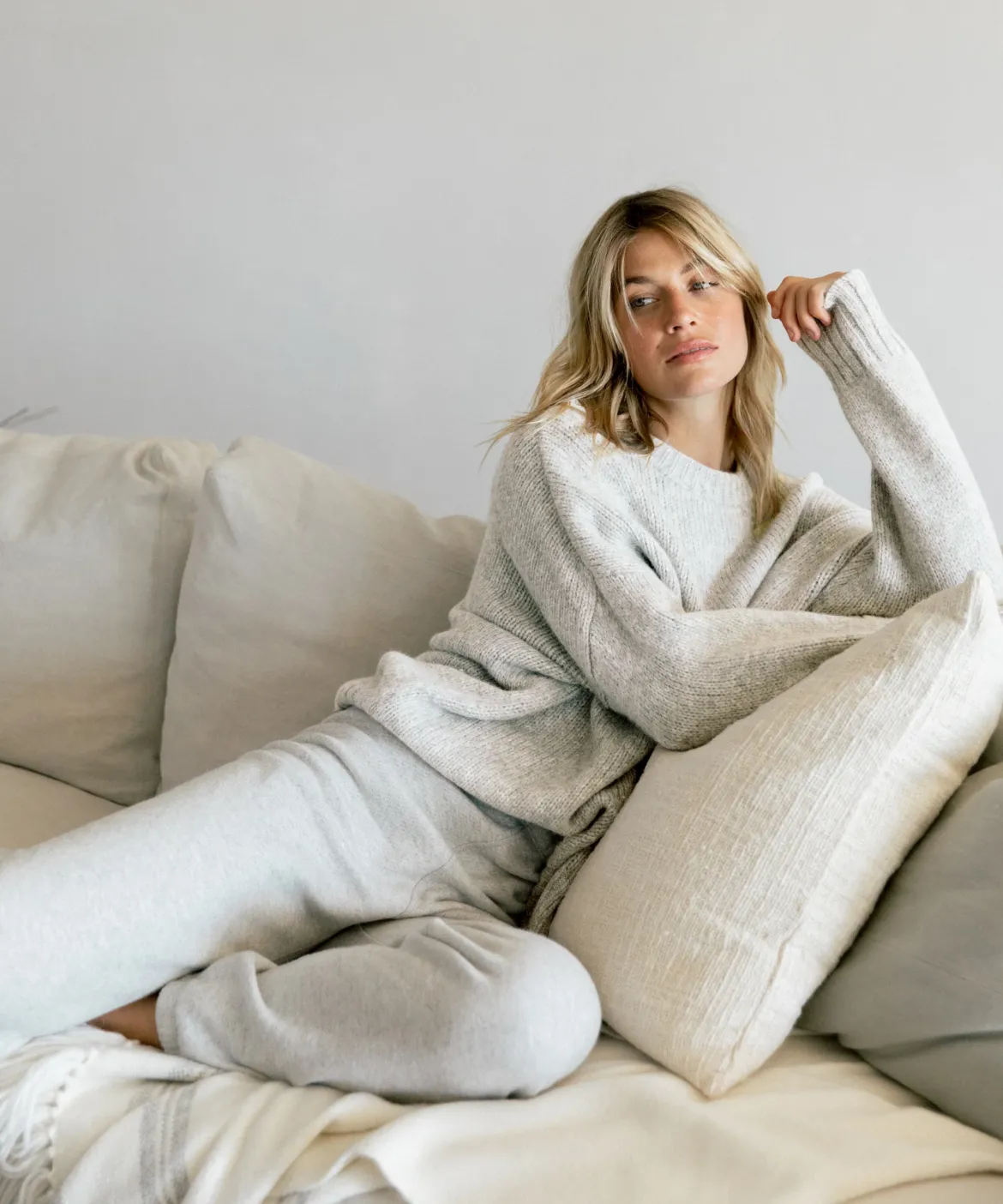 Jenni Kayne Saturday Sweatpant Light Grey Sale