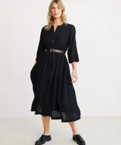 Jenni Kayne Seersucker Shirt Dress Black Best