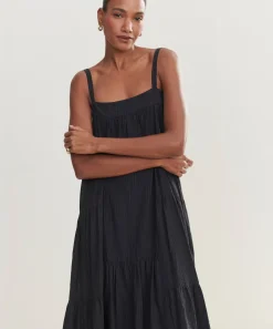 Jenni Kayne Seersucker Summer Dress Black Online