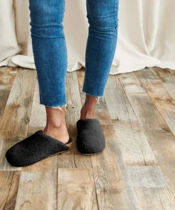 Jenni Kayne Shearling Moc Clog Black Clearance