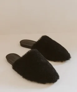 Jenni Kayne Shearling Mule Black Discount