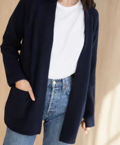 Jenni Kayne Short Sweater Coat Navy Best