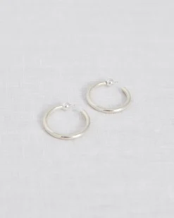 Jenni Kayne Small Clara Hoops Silver Clearance