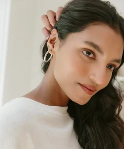 Jenni Kayne Small Clara Hoops Silver Clearance