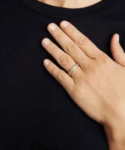 Jenni Kayne Stevie Grey Diamond Band Gold Best