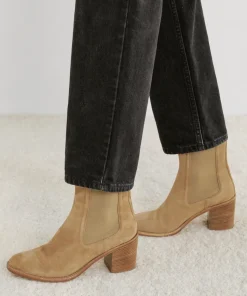 Jenni Kayne Suede Frankie Chelsea Boot Dark Sand Hot