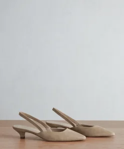 Jenni Kayne Suede Kitten Heel Tan Clearance