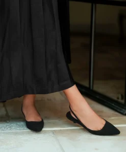 Jenni Kayne Suede Kitten Heel Black Outlet