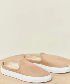 Jenni Kayne Suede Slider Sneaker Honey Fashion