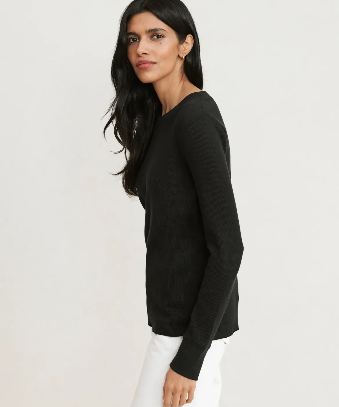 Jenni Kayne Thermal Long-Sleeve Black Outlet