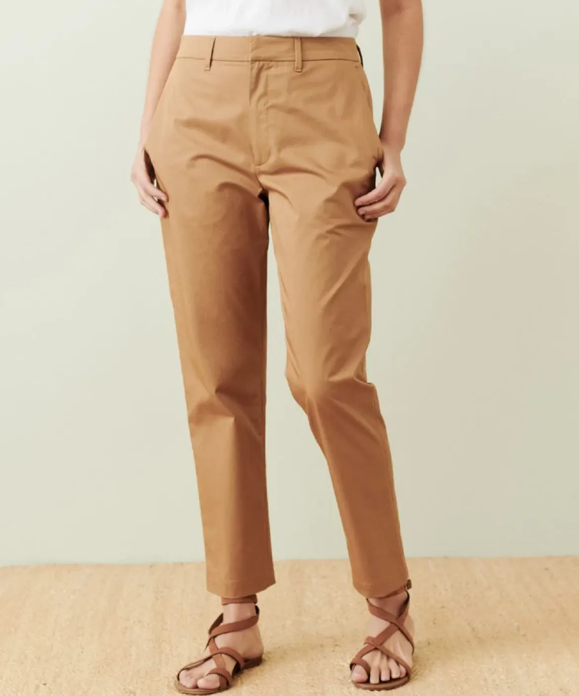 Jenni Kayne Twill Trouser Tan Clearance