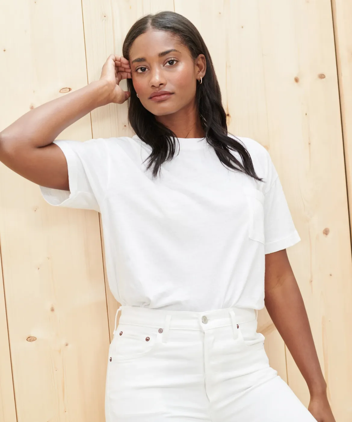 Jenni Kayne Vintage Pocket Tee White Hot