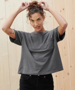 Jenni Kayne Vintage Pocket Tee Charcoal Outlet
