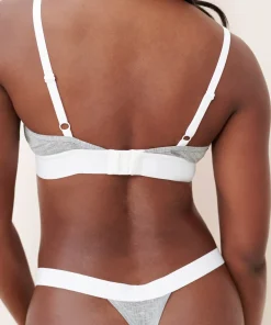 Jenni Kayne Whipped Triangle Bralette Grey Hot