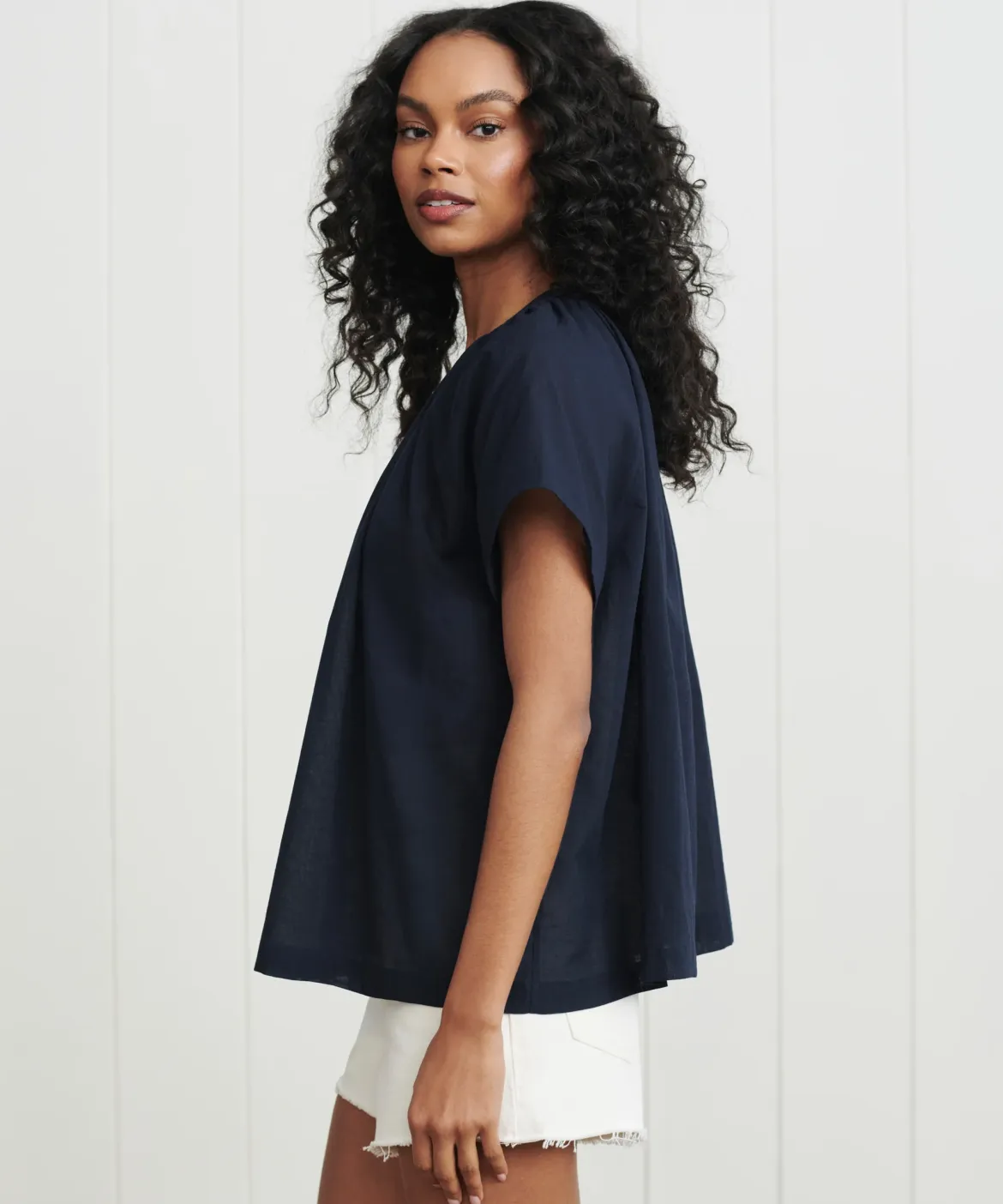 Jenni Kayne Willow Blouse Navy Outlet