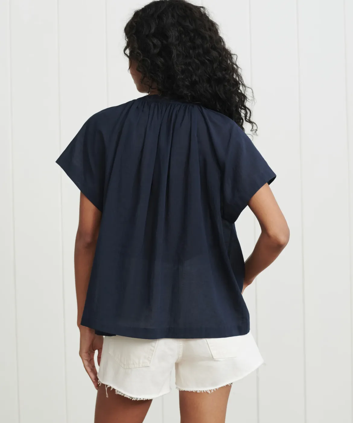 Jenni Kayne Willow Blouse Navy Outlet