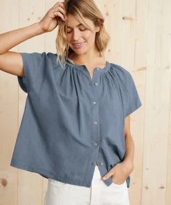 Jenni Kayne Willow Blouse Vintage Blue Best
