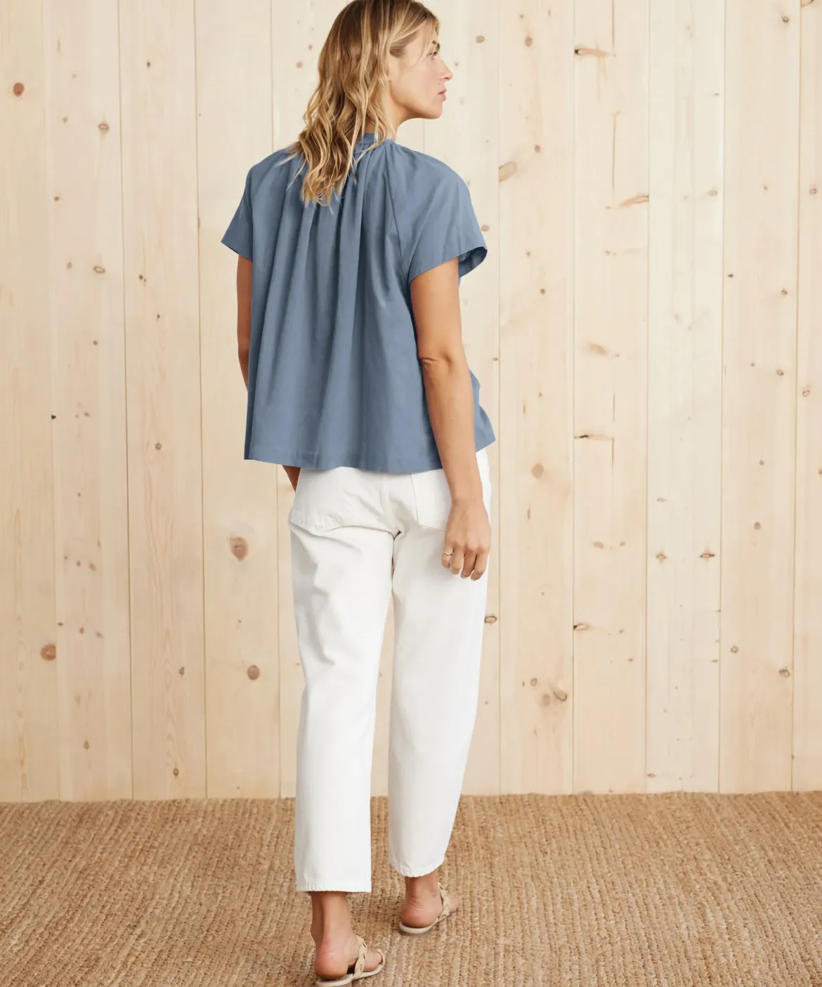 Jenni Kayne Willow Blouse Vintage Blue Best