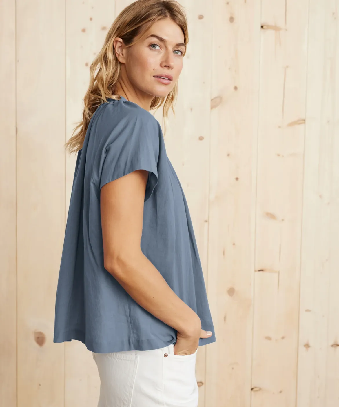 Jenni Kayne Willow Blouse Vintage Blue Best