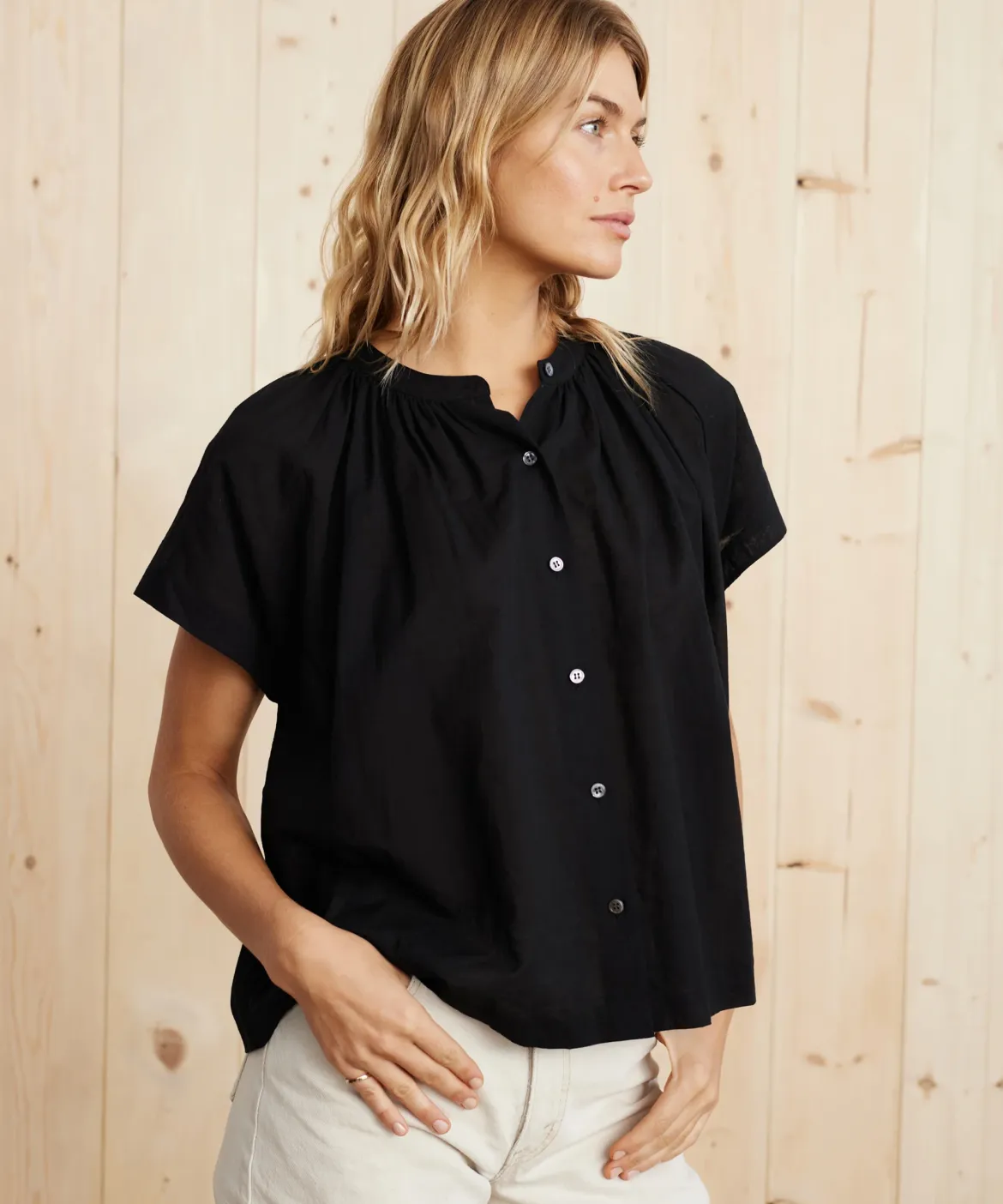 Jenni Kayne Willow Blouse Black Clearance