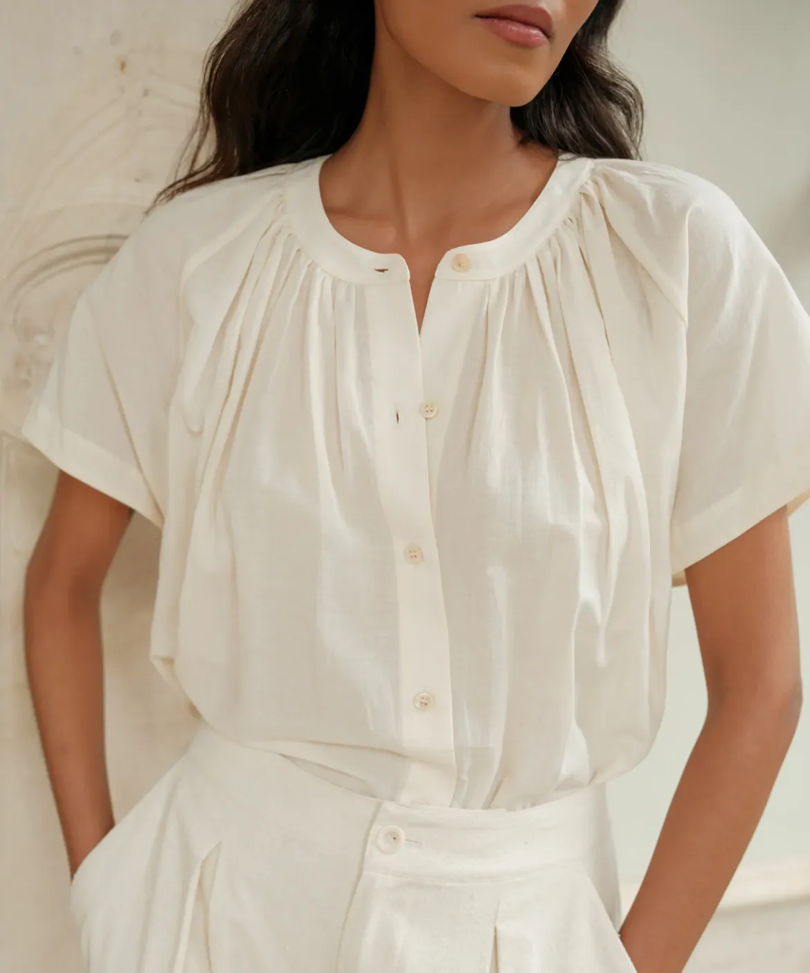 Jenni Kayne Willow Blouse Cream Fashion
