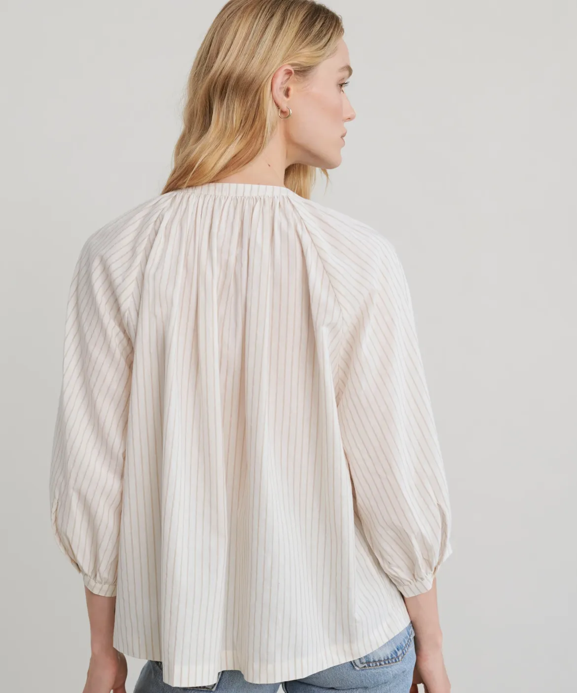 Jenni Kayne Willow Blouse Putty Stripe Sale